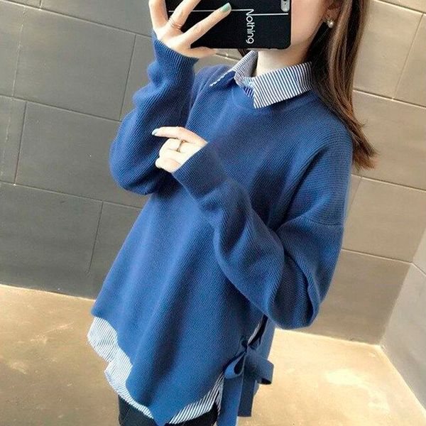 2020 autumn style long sleeve blouse shirt women casual striped patchwork two pieces women blouses loose sweater c1120, White;black
2020 autumn style long sleeve blouse shirt women casual striped patchwork two pieces women blouses loose sweater c1120, White;black