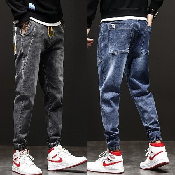 jeans men's leggings spring and autumn korean loose and thin student big size trendy tooling small feet season harem pants, Blue
jeans men's leggings spring and autumn korean loose and thin student big size trendy tooling small feet season harem pants, Blue