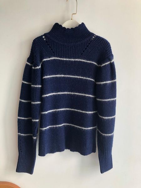 women's sweaters alpaca laine wool women sweater fall/winter 2021 round neck long sleeve navy striped turtleneck, White;black
women's sweaters alpaca laine wool women sweater fall/winter 2021 round neck long sleeve navy striped turtleneck, White;black