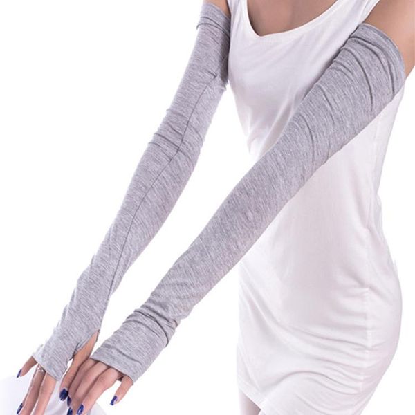 five fingers gloves women girl warmer cotton long fingerless sunscreen arm half finger cuff sun hand protection anti-uv simple design, Blue;gray 
five fingers gloves women girl warmer cotton long fingerless sunscreen arm half finger cuff sun hand protection anti-uv simple design, Blue;gray