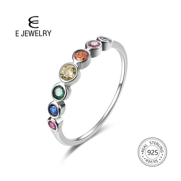 e authentic 925 sterling silver rainbow finger ring for women color cz stackable rings gemstone wedding jewelry gift 201218
e authentic 925 sterling silver rainbow finger ring for women color cz stackable rings gemstone wedding jewelry gift 201218