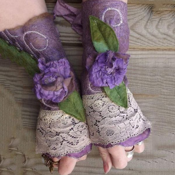 Fashion 1 Pair Winter Gloves Women Warm Fingerless Lace Floral Gloves Hand Wrist Warmer Mittens Rekawiczki Damskie#p31, Blue;gray
Fashion 1 Pair Winter Gloves Women Warm Fingerless Lace Floral Gloves Hand Wrist Warmer Mittens Rekawiczki Damskie#p31, Blue;gray