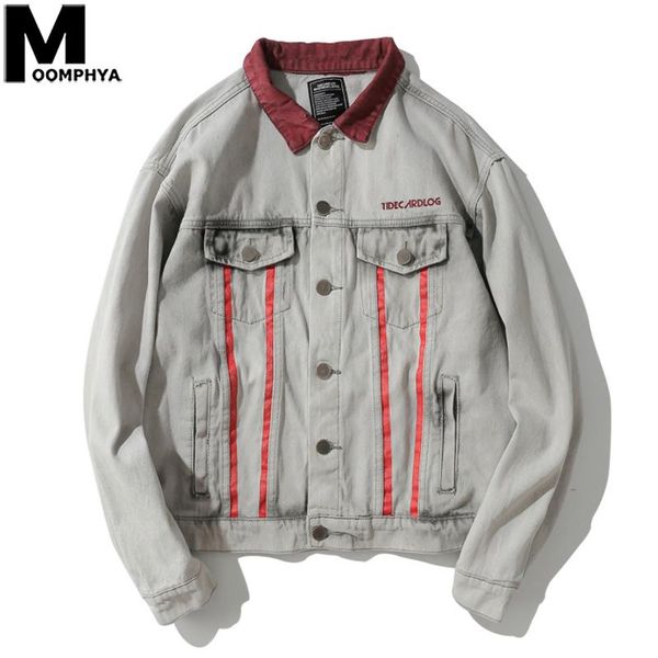 men's jackets moomphya men clothes 2021 streetwear stripe denim jacket vintage oversized coat hip hop outwear windbreaker, Black;brown
men's jackets moomphya men clothes 2021 streetwear stripe denim jacket vintage oversized coat hip hop outwear windbreaker, Black;brown