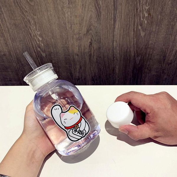 500ml lucky cat plastic bottle bpa cartoon transparent/frosted water bottles leak-proof drinkware cute student cup bbyypb
500ml lucky cat plastic bottle bpa cartoon transparent/frosted water bottles leak-proof drinkware cute student cup bbyypb