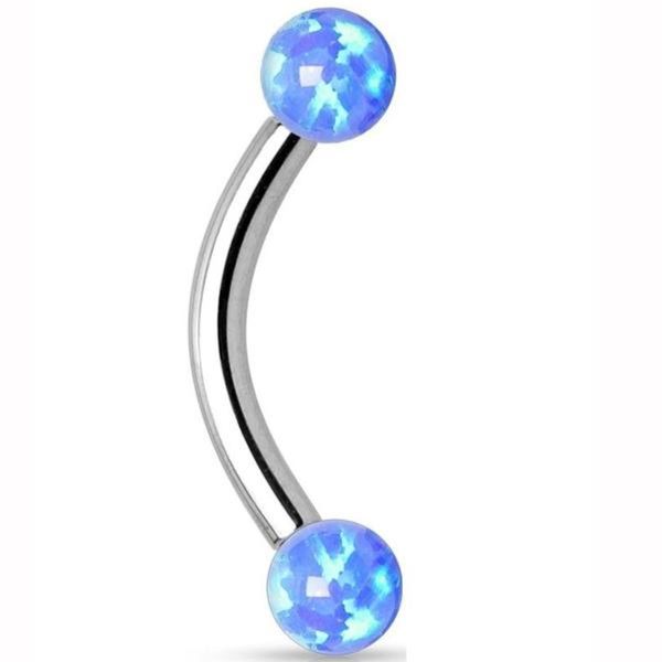 showlove-1pc synthetic opal ball internally threaded curved eyebrow barbell rings piercing 16g banana eyebrow body jewelry q sqcury, Silver
showlove-1pc synthetic opal ball internally threaded curved eyebrow barbell rings piercing 16g banana eyebrow body jewelry q sqcury, Silver