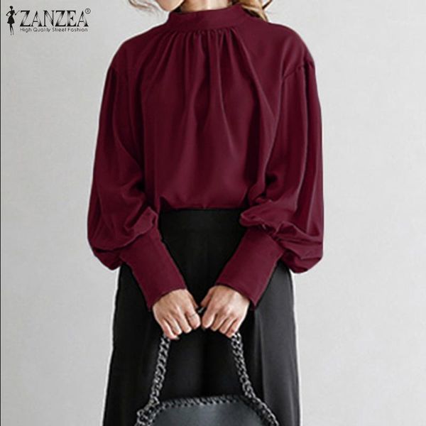 2020 fashion zanzea women puff sleeve stand collar blouse lady work office chic shirts elegant solid tunic chemise oversize1, White
2020 fashion zanzea women puff sleeve stand collar blouse lady work office chic shirts elegant solid tunic chemise oversize1, White