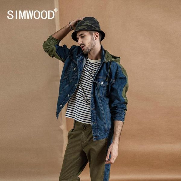 simwood 2020 winter new denim jacket men hat detachable spliced contrast color jackets 100% cotton hip hop streetwear 388, Black;brown
simwood 2020 winter new denim jacket men hat detachable spliced contrast color jackets 100% cotton hip hop streetwear 388, Black;brown