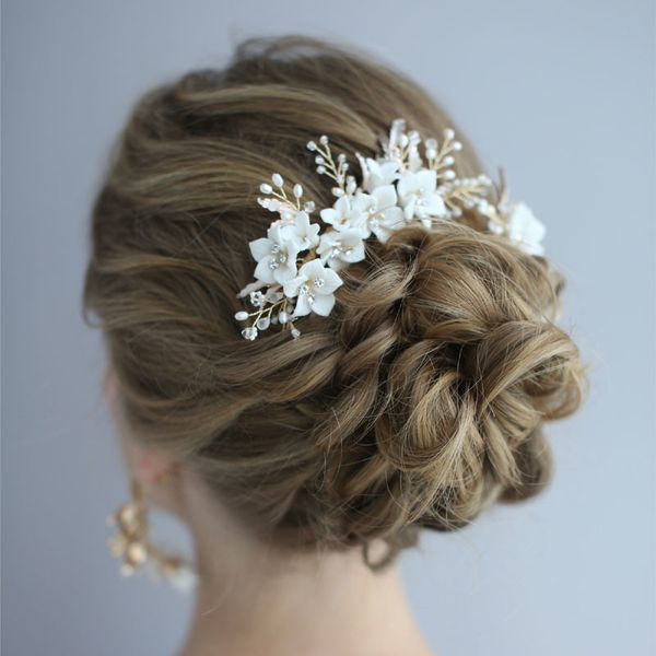 slbridal handmade crystal rhinestones freshwater pearls ceramic flower wedding hair comb bridal hair accessories women jewelry j0113, Slivery;golden
slbridal handmade crystal rhinestones freshwater pearls ceramic flower wedding hair comb bridal hair accessories women jewelry j0113, Slivery;golden