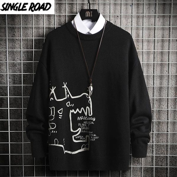 men's sweaters singleroad oversized mens knitted sweater men 2021 winter pullover jumper hip hop harajuku casual black, White;black
men's sweaters singleroad oversized mens knitted sweater men 2021 winter pullover jumper hip hop harajuku casual black, White;black
