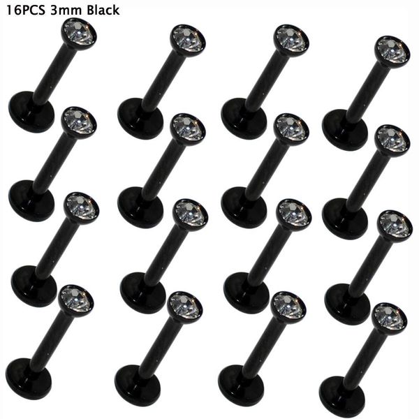 16pcs wholesale price surgical steel internally threaded cz gem labret lip ring zircon ear tragus cartilage earring piercing 16g q jllzma, Silver
16pcs wholesale price surgical steel internally threaded cz gem labret lip ring zircon ear tragus cartilage earring piercing 16g q jllzma, Silver