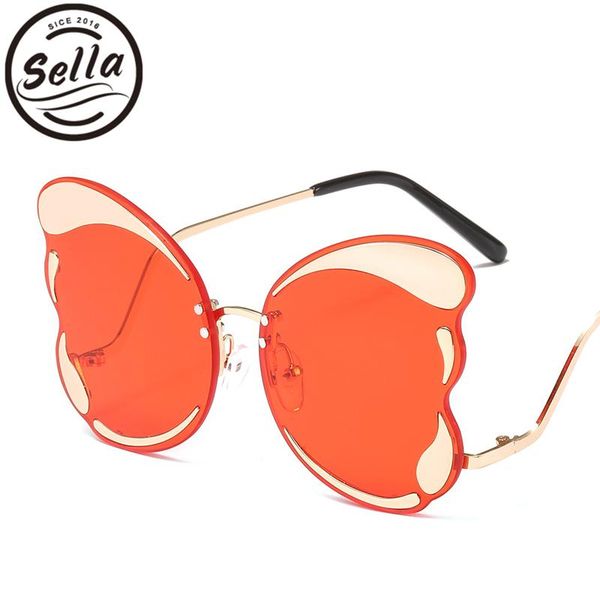 sella european fashion women oversized butterfly sunglasses brand designer rimless mirror coating gradient lens summer glasses, White;black
sella european fashion women oversized butterfly sunglasses brand designer rimless mirror coating gradient lens summer glasses, White;black
