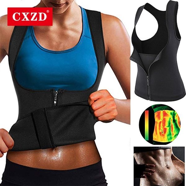 cxzd women neoprene sauna suit waist trainer vest for weight loss thermal corset body shaper zipper tank workout shirt lj201211, Black;white
cxzd women neoprene sauna suit waist trainer vest for weight loss thermal corset body shaper zipper tank workout shirt lj201211, Black;white