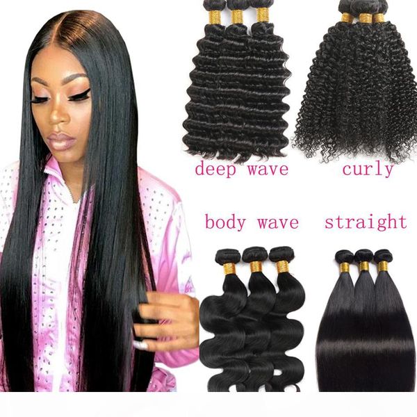 brazilian straight hair bundles raw virgin indian hair extensions straight human hair 3 bundles remy body wave kinky curly deep wave weave, Black
brazilian straight hair bundles raw virgin indian hair extensions straight human hair 3 bundles remy body wave kinky curly deep wave weave, Black