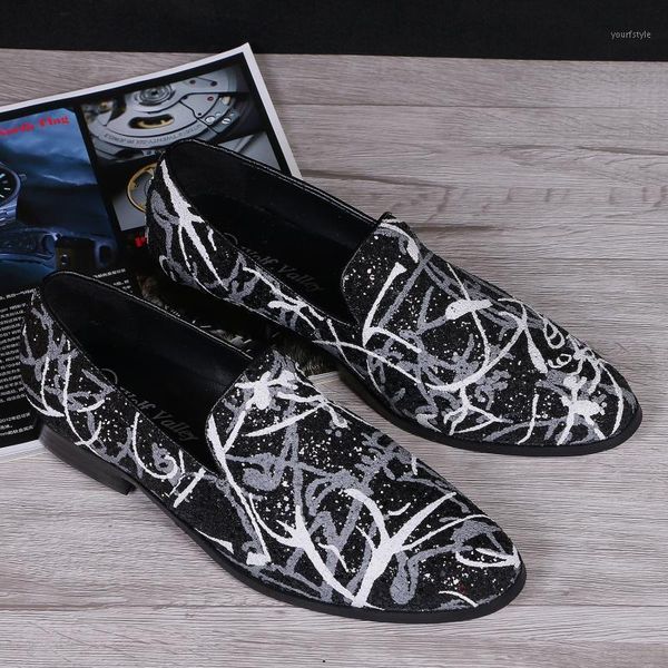 christia bella new british style men party shoes slip on male large size sequins genuine leather shoes men's prom dress1, Black
christia bella new british style men party shoes slip on male large size sequins genuine leather shoes men's prom dress1, Black