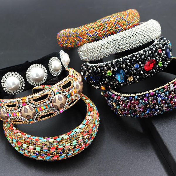 new baroque crystal bead rhinestone sponge exaggerated hair hoop ladies prom personality luxury hair accessories 740, Golden;silver
new baroque crystal bead rhinestone sponge exaggerated hair hoop ladies prom personality luxury hair accessories 740, Golden;silver