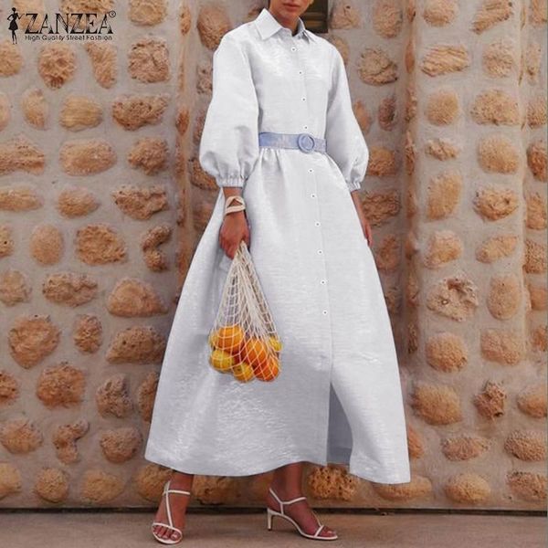 women's autumn sundress zanzea fashion puff sleeve shirt dress 2020 casual solid lapel button maxi vestido female robe plus size, Black;gray
women's autumn sundress zanzea fashion puff sleeve shirt dress 2020 casual solid lapel button maxi vestido female robe plus size, Black;gray