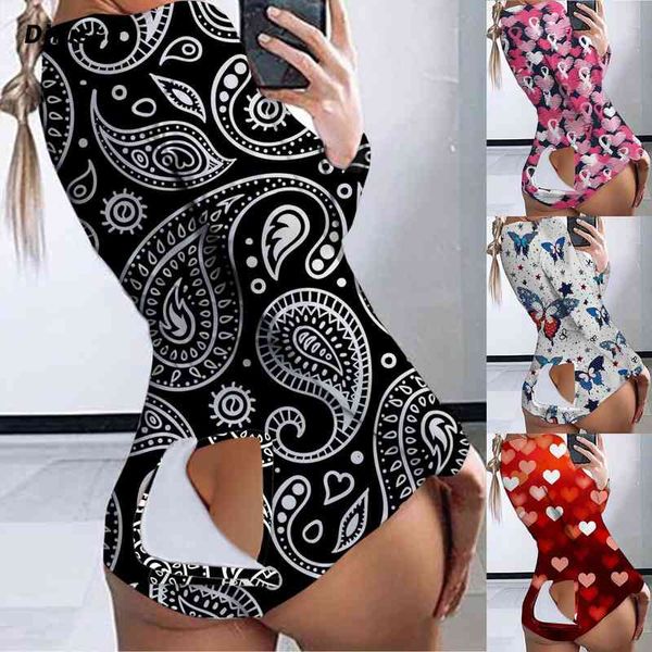 women printing long sleeve nightwear jumpsuit bodysuit playsuit romper button-down functional buttoned flap female sleepwear, Black;white
women printing long sleeve nightwear jumpsuit bodysuit playsuit romper button-down functional buttoned flap female sleepwear, Black;white