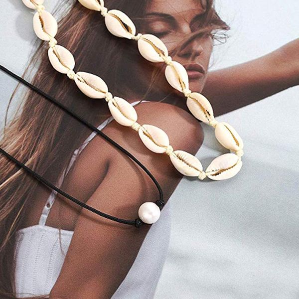chokers children's jewelry bijoux femme sets sea style white color chic retro creative natural shell piece necklace, Golden;silver 
chokers children's jewelry bijoux femme sets sea style white color chic retro creative natural shell piece necklace, Golden;silver