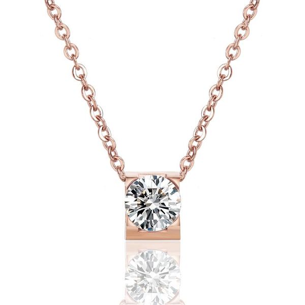 pendant necklaces beautiful titanium steel rose gold square inlay shiny crystal necklace gift woman wholesale, Silver
pendant necklaces beautiful titanium steel rose gold square inlay shiny crystal necklace gift woman wholesale, Silver