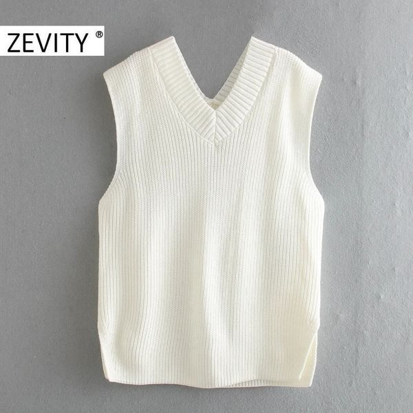 zevity new women fashion v neck sleeveless knitting vest sweater female side split pullovers chic leisure jumpers s447 201130, White;black
zevity new women fashion v neck sleeveless knitting vest sweater female side split pullovers chic leisure jumpers s447 201130, White;black