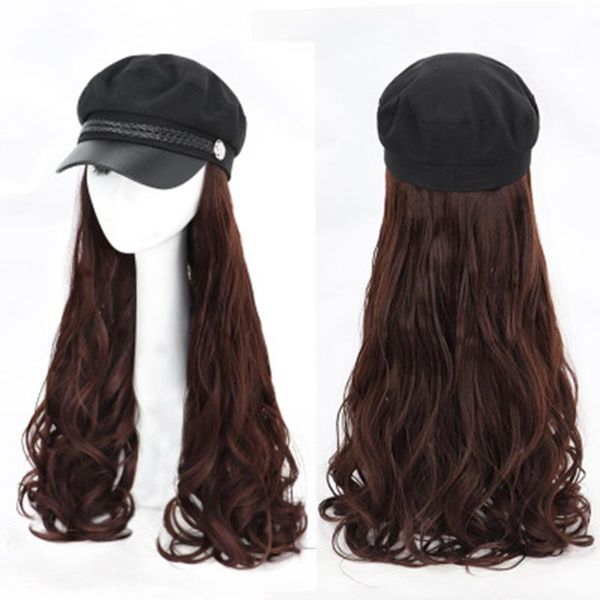 berets synthetic wig hat long for women heat resistant fiber pixie cut with black women's baseball cap all-in-one, Blue;gray
berets synthetic wig hat long for women heat resistant fiber pixie cut with black women's baseball cap all-in-one, Blue;gray