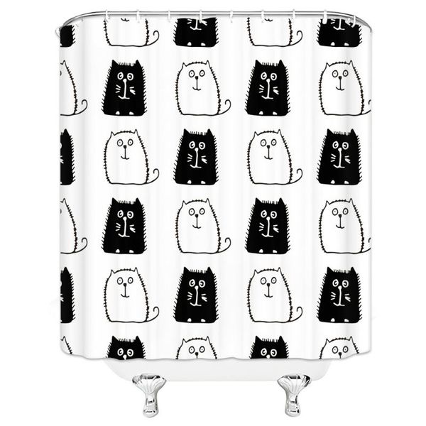 shower curtains modern minimalist fashion curtain black white cat bathtub cover with 12 hooks
shower curtains modern minimalist fashion curtain black white cat bathtub cover with 12 hooks