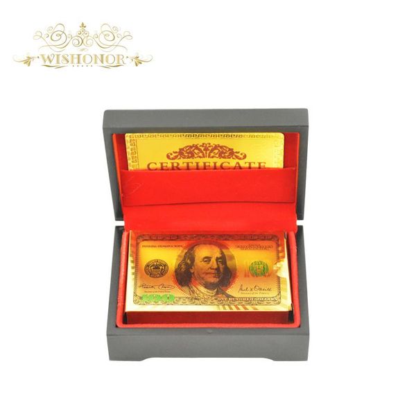 new 24k custom playing cards colored usd 100 dollar poker cards in 99.9 gold plated with wood box golden certificate wm
new 24k custom playing cards colored usd 100 dollar poker cards in 99.9 gold plated with wood box golden certificate wm
