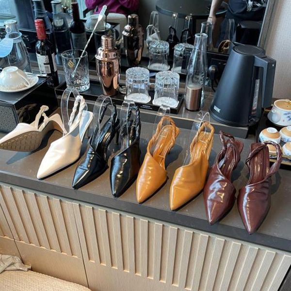 2021 summer white designer women yellow high heels prom sandals retro slingback pencil heels pointed toe sandals female shoes, Black
2021 summer white designer women yellow high heels prom sandals retro slingback pencil heels pointed toe sandals female shoes, Black