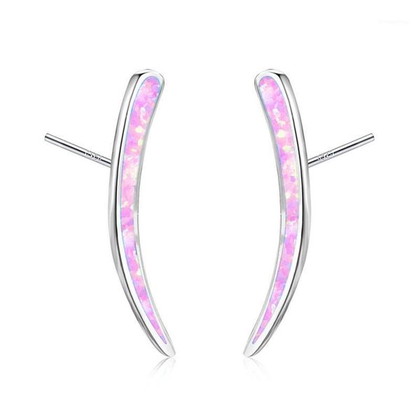 delicate tiny curved stud earrings blue fire opal birthstone earrings women anniversary party wedding jewelry gift1, Golden;silver
delicate tiny curved stud earrings blue fire opal birthstone earrings women anniversary party wedding jewelry gift1, Golden;silver