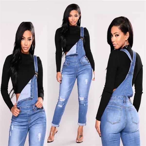 new fashion casual hole fashion elastic one-piece denim overalls women's jeans1, Blue
new fashion casual hole fashion elastic one-piece denim overalls women's jeans1, Blue