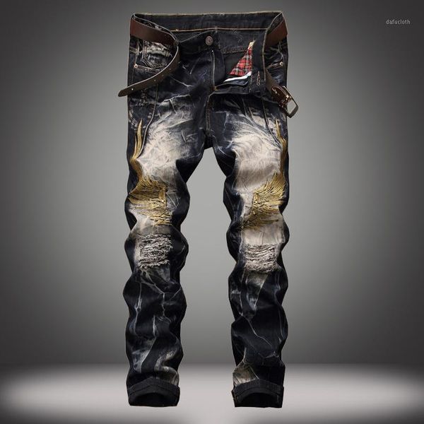 1j jeans men's fashion european and american street personalized embroidered wing perforated jeans pants wholesale custom1, Blue
1j jeans men's fashion european and american street personalized embroidered wing perforated jeans pants wholesale custom1, Blue