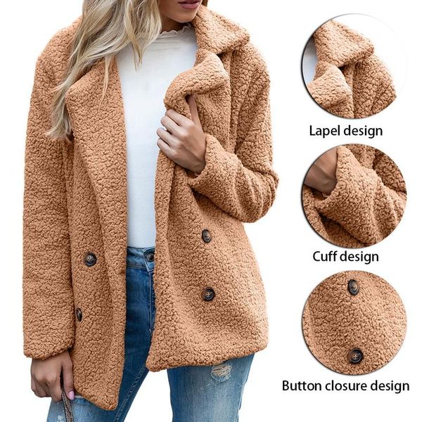 winter thicken warm teddy fur jacket coat women casual fashion lamb faux fur overcoat fluffy cozy loose outerwear new, Black
winter thicken warm teddy fur jacket coat women casual fashion lamb faux fur overcoat fluffy cozy loose outerwear new, Black