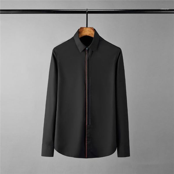 men's casual shirts minglu black white mens luxury long sleeve dress plus size 4xl solid color slim fit male1, White;black
men's casual shirts minglu black white mens luxury long sleeve dress plus size 4xl solid color slim fit male1, White;black