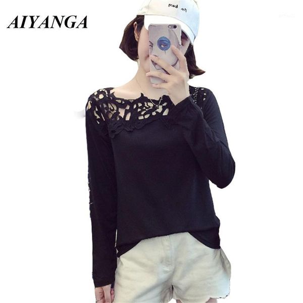 women's t-shirt 2021 autumn long sleeve under shirt women slash neck patchwork lace t slim black white tees female -2xl1
women's t-shirt 2021 autumn long sleeve under shirt women slash neck patchwork lace t slim black white tees female -2xl1