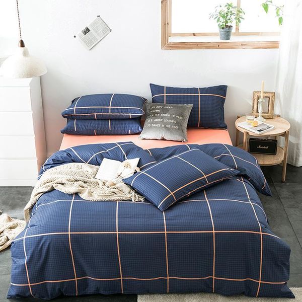 cotton embroidered sheet/fitted duvet cover four-piece set1