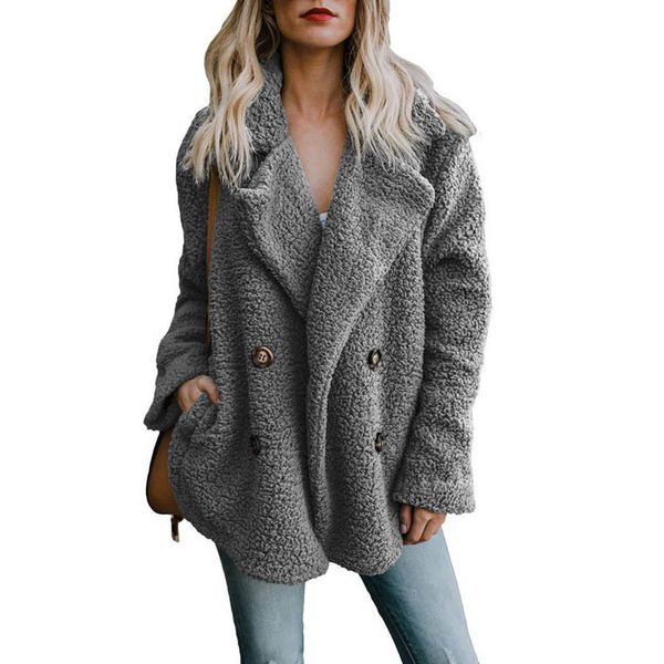female winter teddy jacket single button lapels pocket coats parkas fashion thick jackets cute outwear 2020 new rbic, Black;brown
female winter teddy jacket single button lapels pocket coats parkas fashion thick jackets cute outwear 2020 new rbic, Black;brown