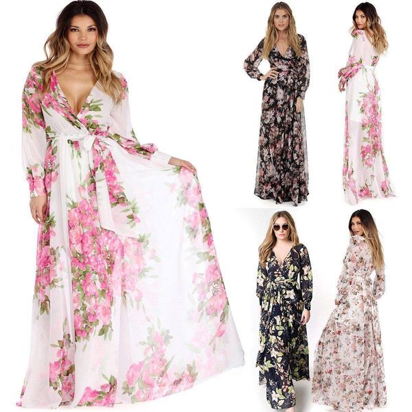 women floral print beach dress ladies boho lantern sleeve deep v neck evening party long dress clothing plus size 3xl, Black;gray
women floral print beach dress ladies boho lantern sleeve deep v neck evening party long dress clothing plus size 3xl, Black;gray