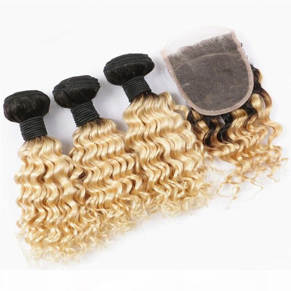 deep curly wave #1b 613 blonde ombre virgin hair bundle deals with closure bleach blonde ombre brazilian human hair weaves 3pcs extensions, Black;brown
deep curly wave #1b 613 blonde ombre virgin hair bundle deals with closure bleach blonde ombre brazilian human hair weaves 3pcs extensions, Black;brown