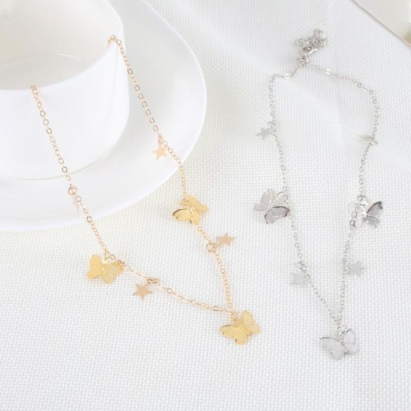 chokers simple butterfly necklace chain clavicle five-pointed star metal holiday gifts fashionable women accessories fashion gift, Golden;silver
chokers simple butterfly necklace chain clavicle five-pointed star metal holiday gifts fashionable women accessories fashion gift, Golden;silver