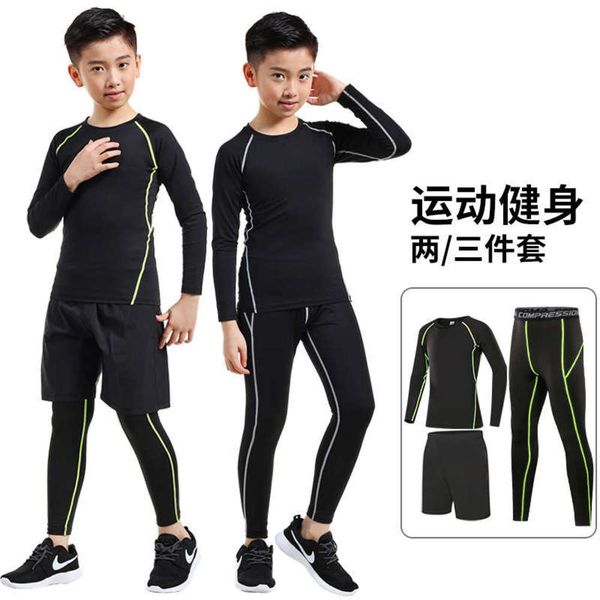 fitness sports tights men's long sleeve suit spring and autumn football training children's fast drying clothes, Gray
fitness sports tights men's long sleeve suit spring and autumn football training children's fast drying clothes, Gray