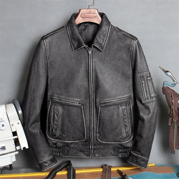 plus ma-1 bomber leather coat,thick cowhide jacket,men's genuine leather jacket.man vintage brown leather clothes lj201029, Black
plus ma-1 bomber leather coat,thick cowhide jacket,men's genuine leather jacket.man vintage brown leather clothes lj201029, Black