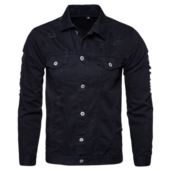 men broken jacket 2020 autumn and winter new style europe and america men solid color with holes jacket outside, Black
men broken jacket 2020 autumn and winter new style europe and america men solid color with holes jacket outside, Black