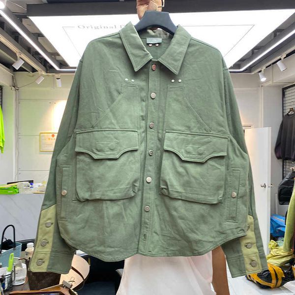 high street autumn and winter three-dimensional cutting button down shirt men's loose vibe casual fashion brand jacket cardigan jacket, Black;brown
high street autumn and winter three-dimensional cutting button down shirt men's loose vibe casual fashion brand jacket cardigan jacket, Black;brown