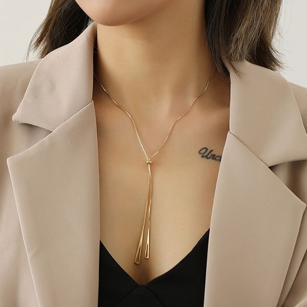 water drop y-shaped chain 925 sterling silver light luxury accessories adjustment necklace long tassel necklace female q0531
water drop y-shaped chain 925 sterling silver light luxury accessories adjustment necklace long tassel necklace female q0531