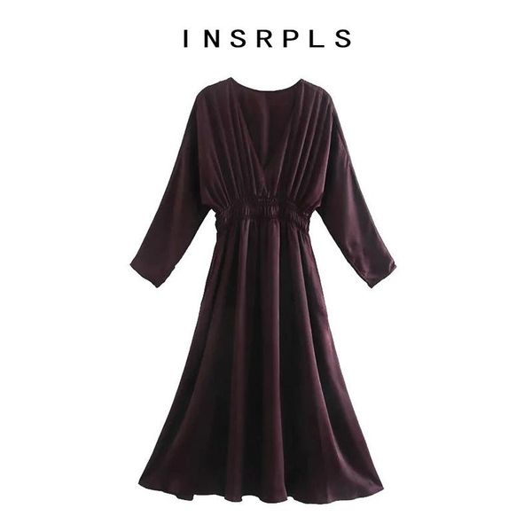 insrpls women chic fashion with elastic waist cozy midi dress vintage v neck long sleeve female dresses vestidos mujer, Black;gray
insrpls women chic fashion with elastic waist cozy midi dress vintage v neck long sleeve female dresses vestidos mujer, Black;gray