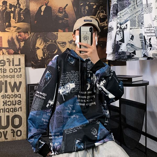 autumn and winter thickened hip hop sweater men's trend big size loose casual couple's wear solid color printed hoodie, Blue
autumn and winter thickened hip hop sweater men's trend big size loose casual couple's wear solid color printed hoodie, Blue