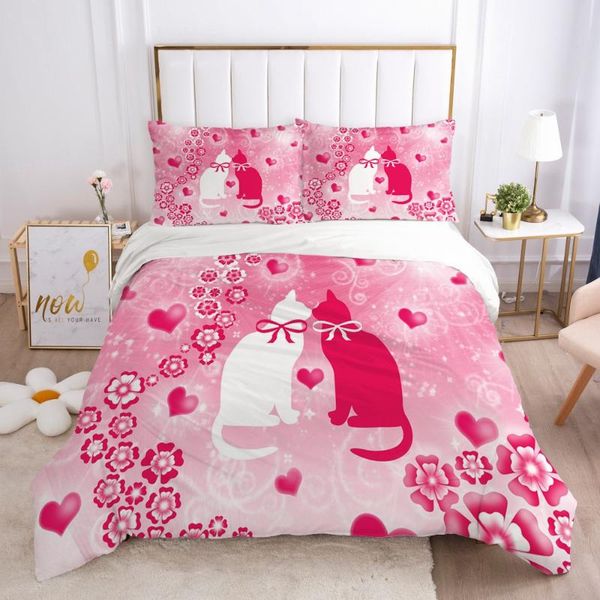 bedding set duvet cover sets quilt covers pillowcase comforter case bed linen full size 3d cartoon pink cats home textile
bedding set duvet cover sets quilt covers pillowcase comforter case bed linen full size 3d cartoon pink cats home textile