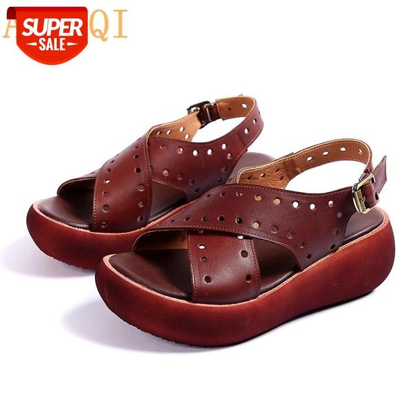 aiyuqi women sandals 2020 summer new genuine leather ladies sandals retro platform fashion casual hole women #k826, Black
aiyuqi women sandals 2020 summer new genuine leather ladies sandals retro platform fashion casual hole women #k826, Black