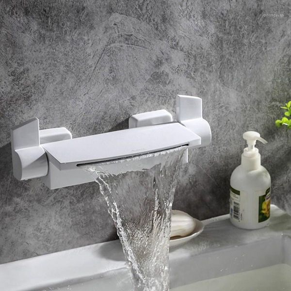 bathroom bathtub faucets waterfall tub faucet new style white/black/gold brass dual handles dual control wall mounted mixer tap1
bathroom bathtub faucets waterfall tub faucet new style white/black/gold brass dual handles dual control wall mounted mixer tap1