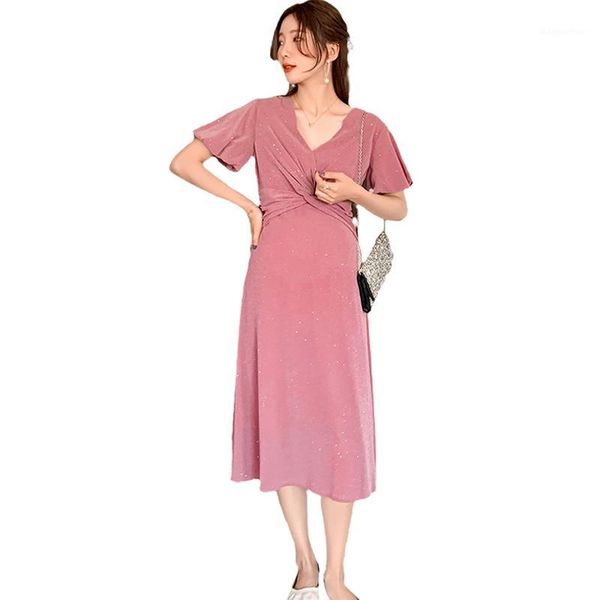 plus size maternity dresses for pregnant women elegant fahion cross pleated midi dress pink summer pregnancy clothes high waist1, White
plus size maternity dresses for pregnant women elegant fahion cross pleated midi dress pink summer pregnancy clothes high waist1, White